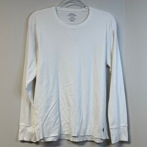 Polo Ralph Lauren Men’s White Waffle Knit Long Sleeve Shirt Classic Thermal XL